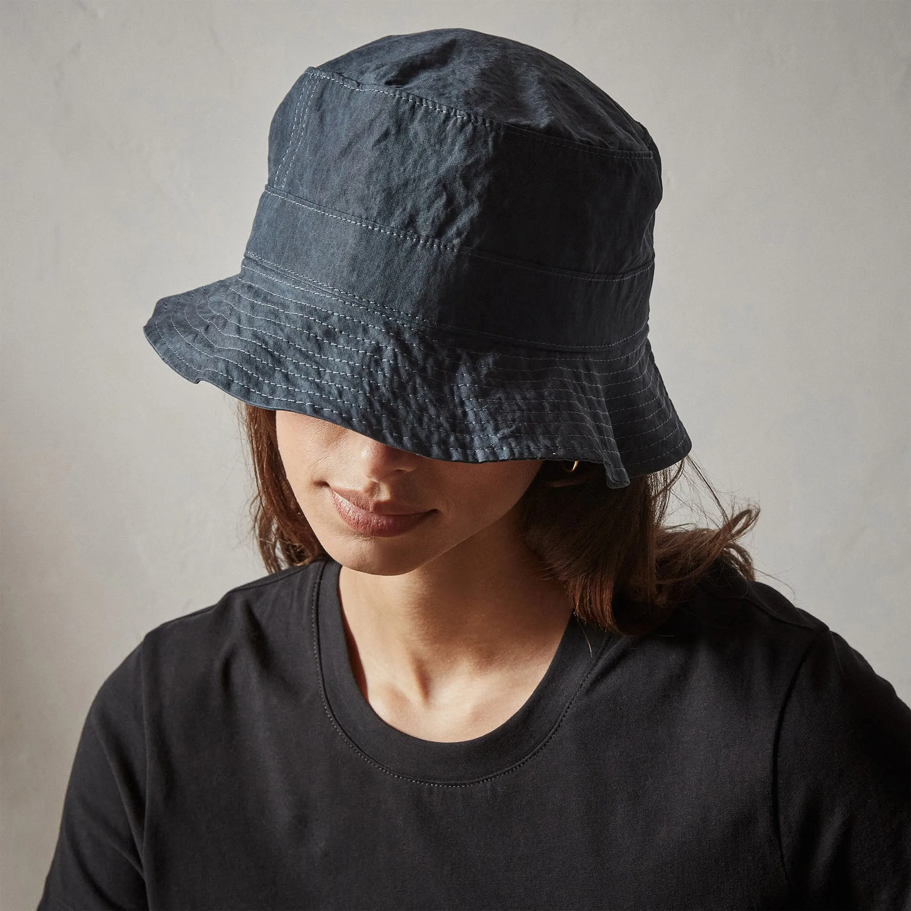 Cotton Metal Poplin Bucket Hat - Maine Pigment