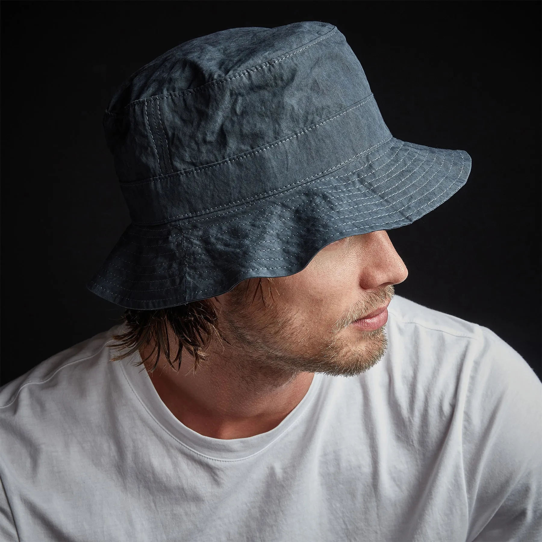 Cotton Metal Poplin Bucket Hat - Maine Pigment