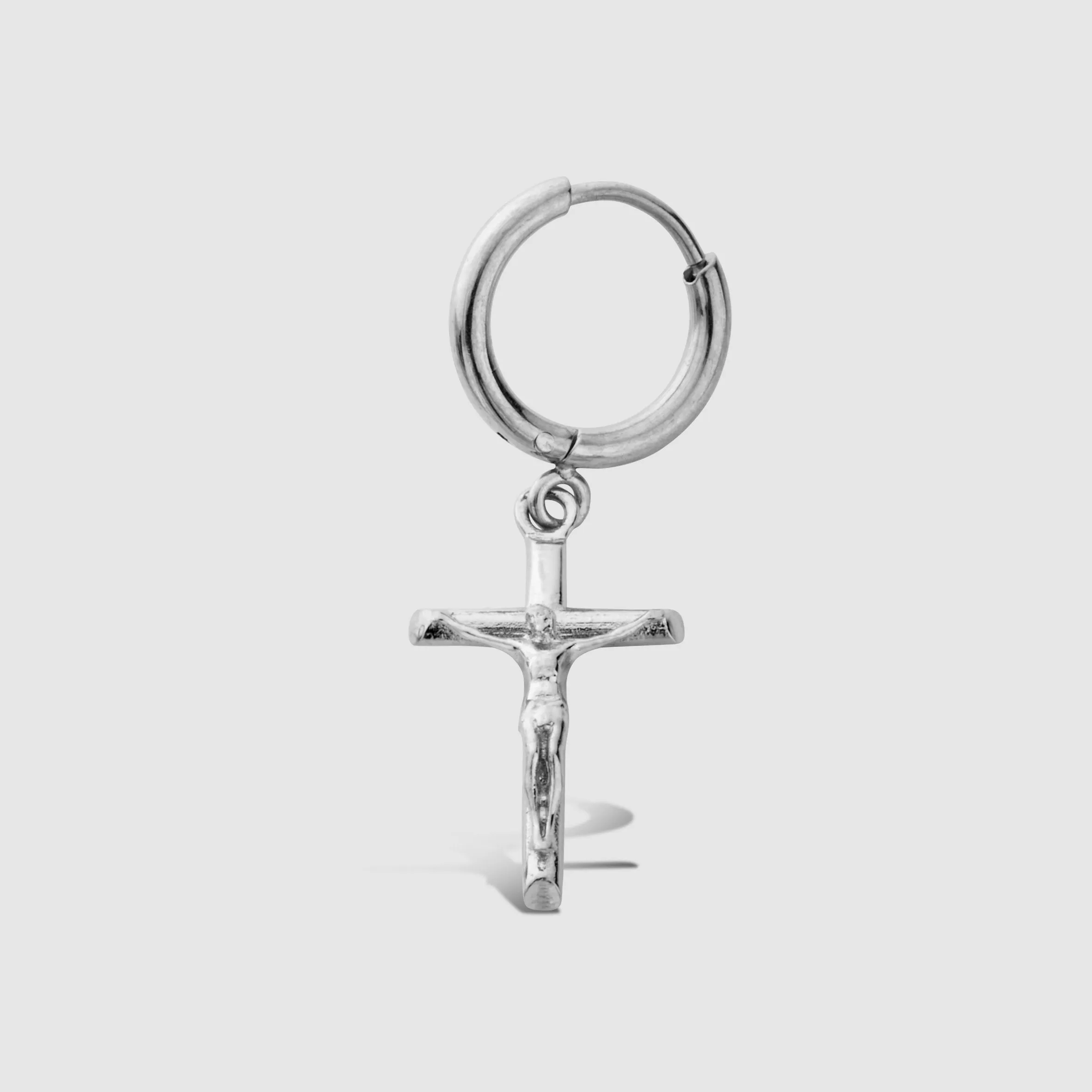 Crucifix Earring (Silver)