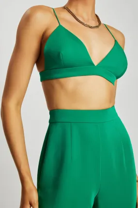 Cynthia Triangle Bralette - Bottle Green