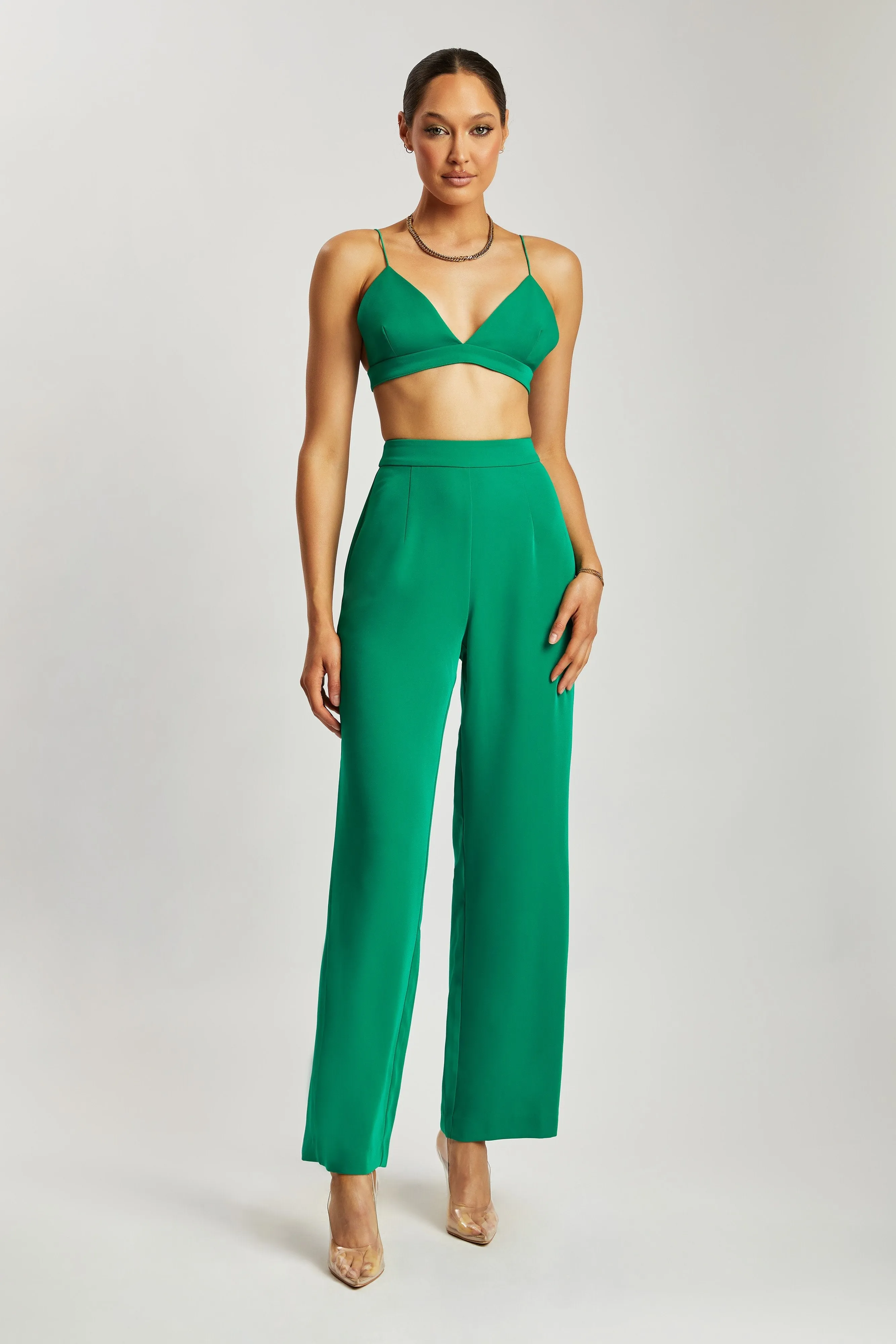 Cynthia Triangle Bralette - Bottle Green