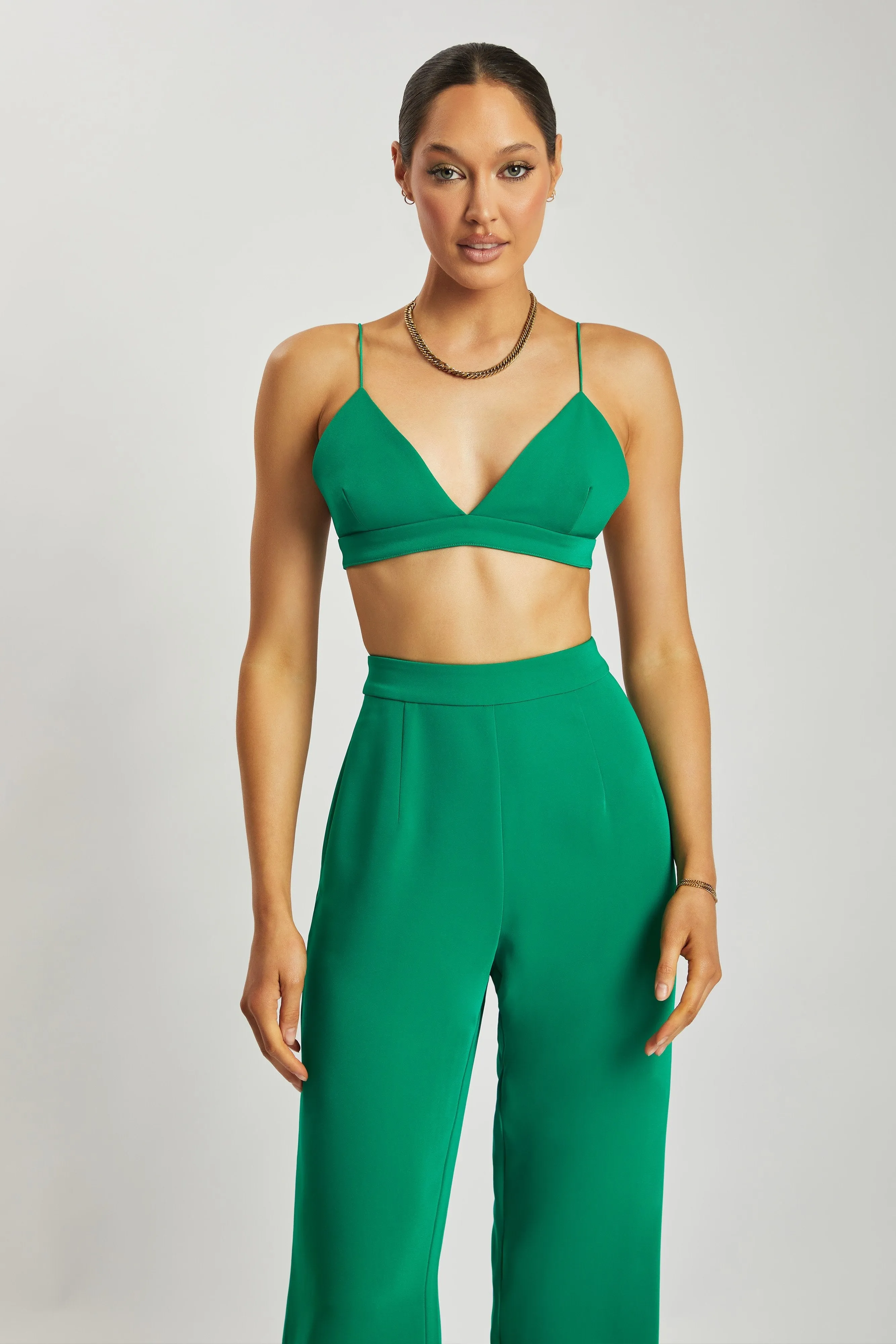 Cynthia Triangle Bralette - Bottle Green