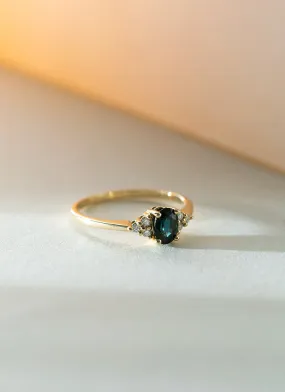 Dakota diamond sapphire ring 14k gold