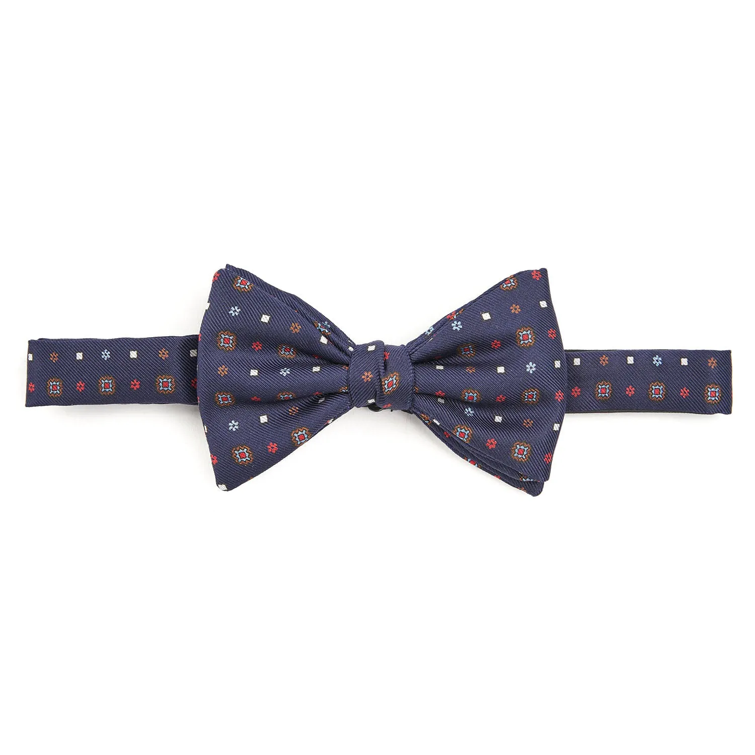 DARK BLUE PRE-KNOTTED SILK BOWTIE