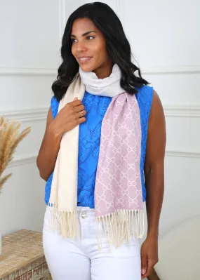 Demi Lilac Patterned Scarf