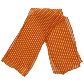 DONNI Striped Hair Scarf- Orange NEW w/TAGS