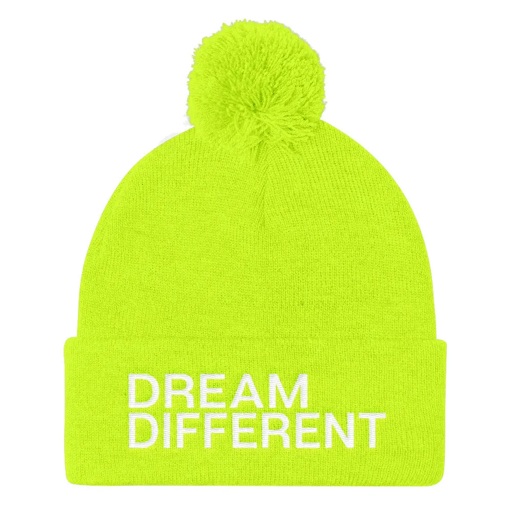 Dream Different Pom Pom Knit Beanie