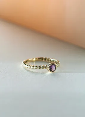 Edie amethyst february birthstone ring 14k gold