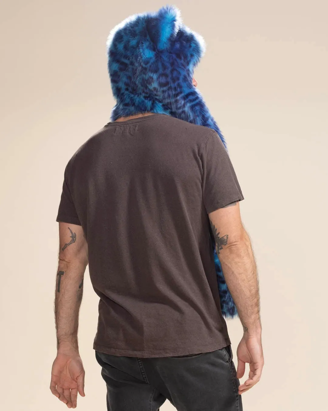 Electric Blue Lynx Collector Edition Faux Fur Hood | Men's