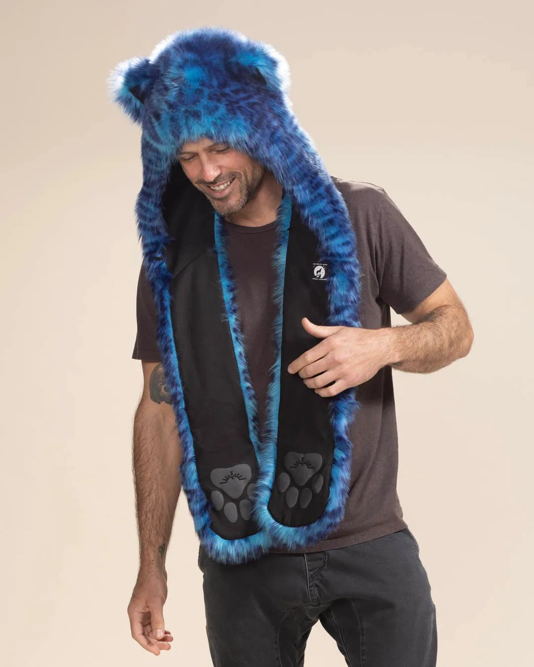 Electric Blue Lynx Collector Edition Faux Fur Hood | Men's