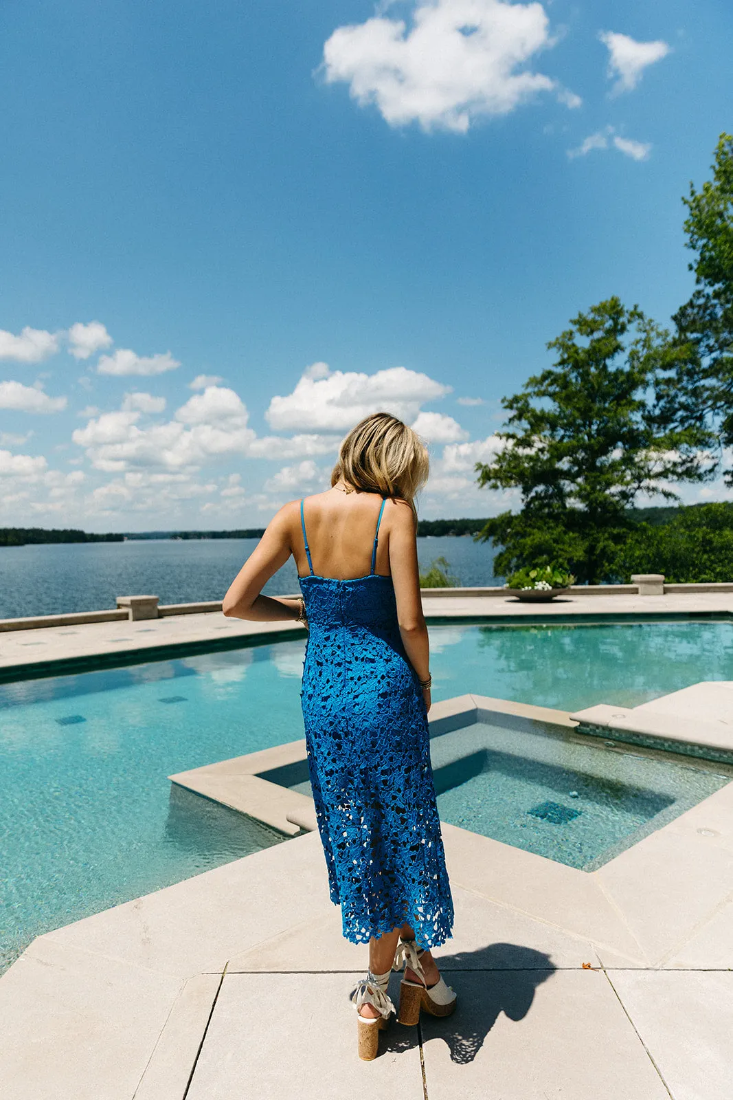 Emaline Midi Dress - Ocean Blue