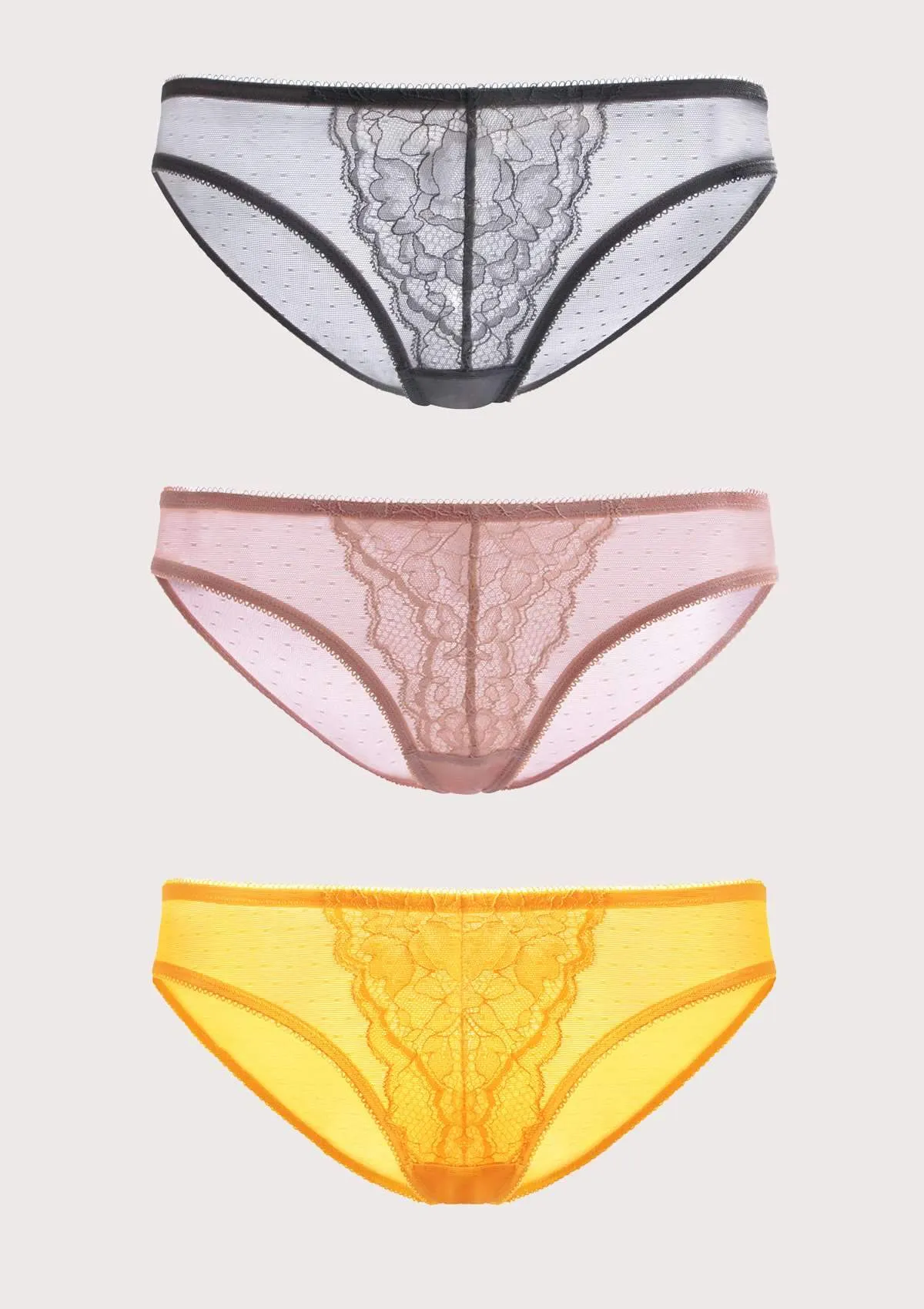 Enchante Lace Bikini Panties 3 Pack