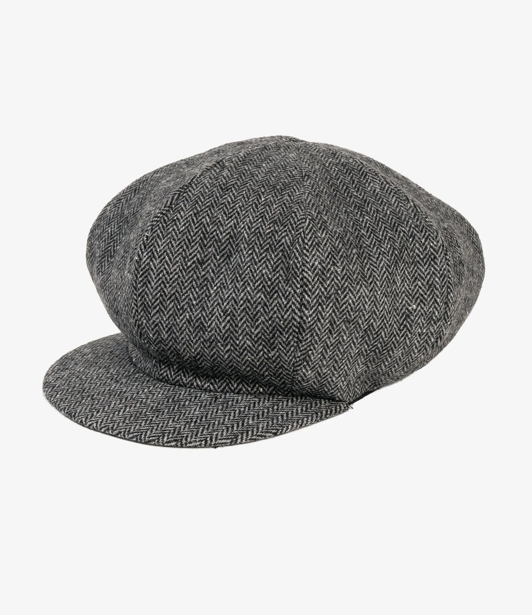 Engineered Garments Newsboy Cap - Grey Poly Wool Herringbone