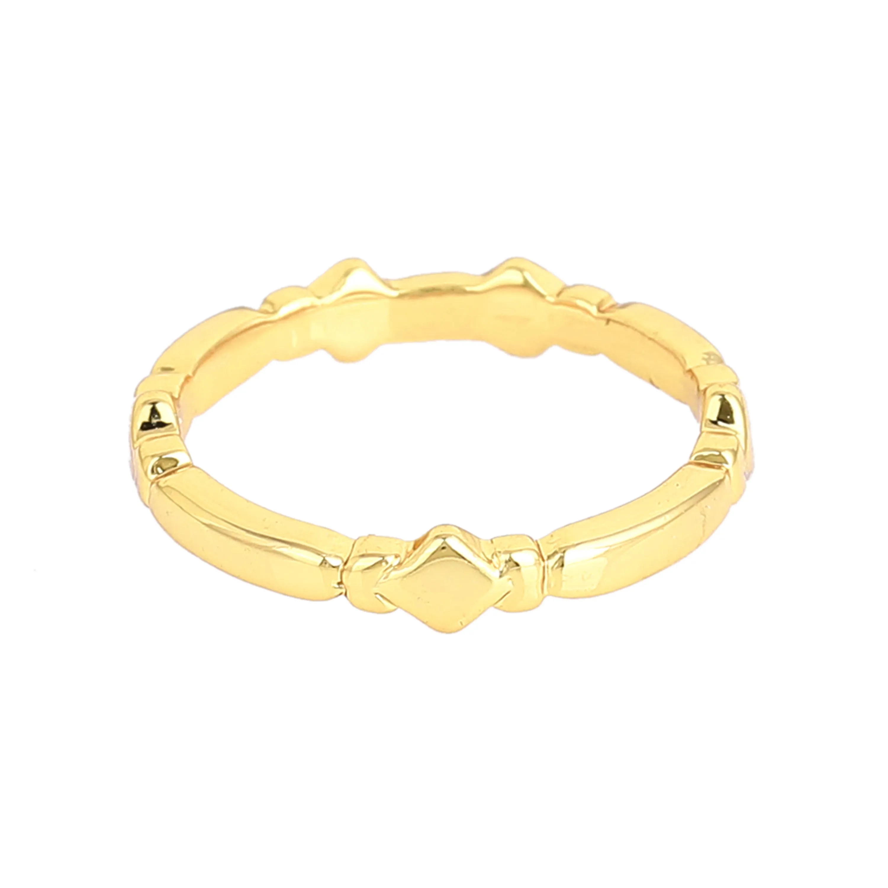 Estele Gold Plated Alluring Finger Ring with Crystals for Women