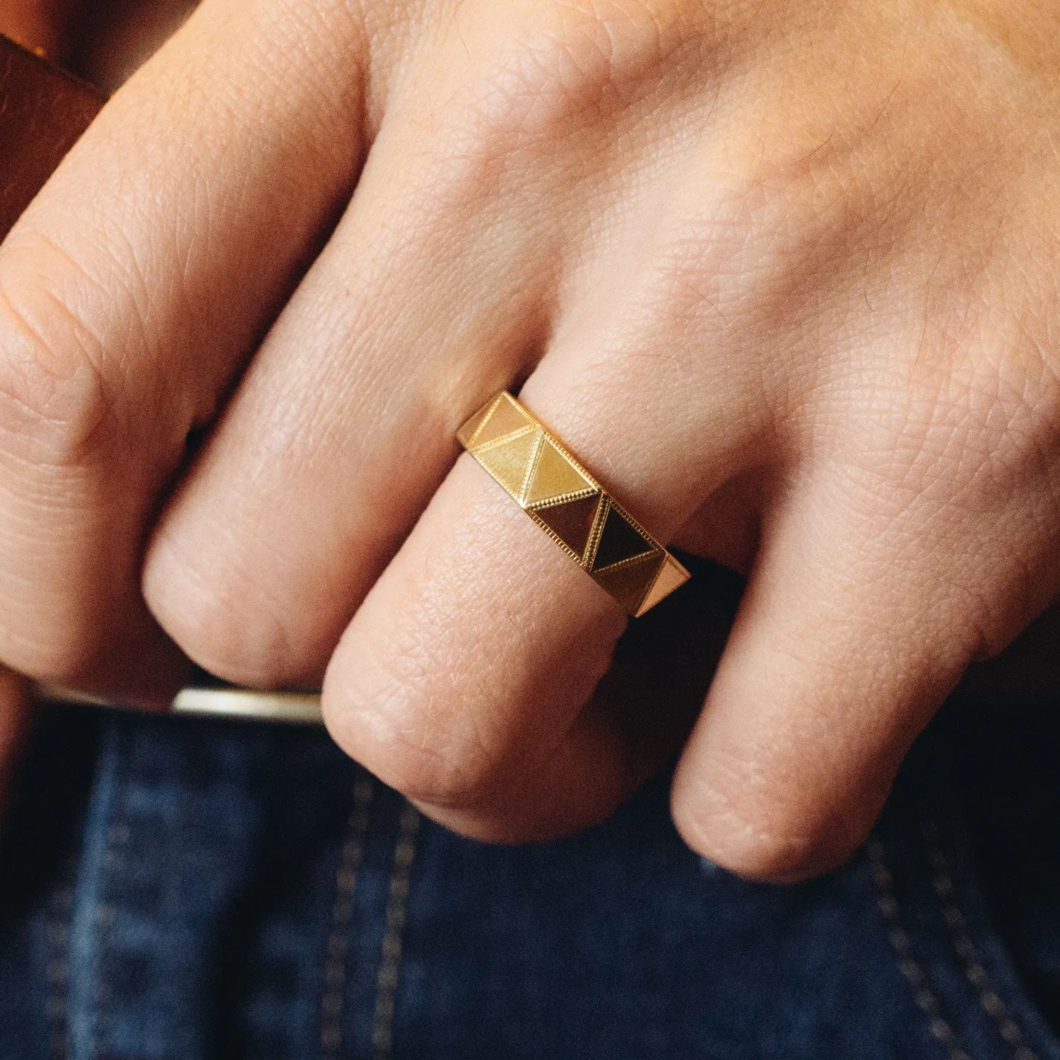 Faceted Triangle Ring