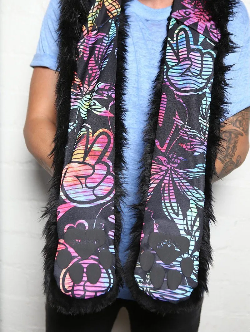 FauxEva Funky Black Wolf SpiritHood