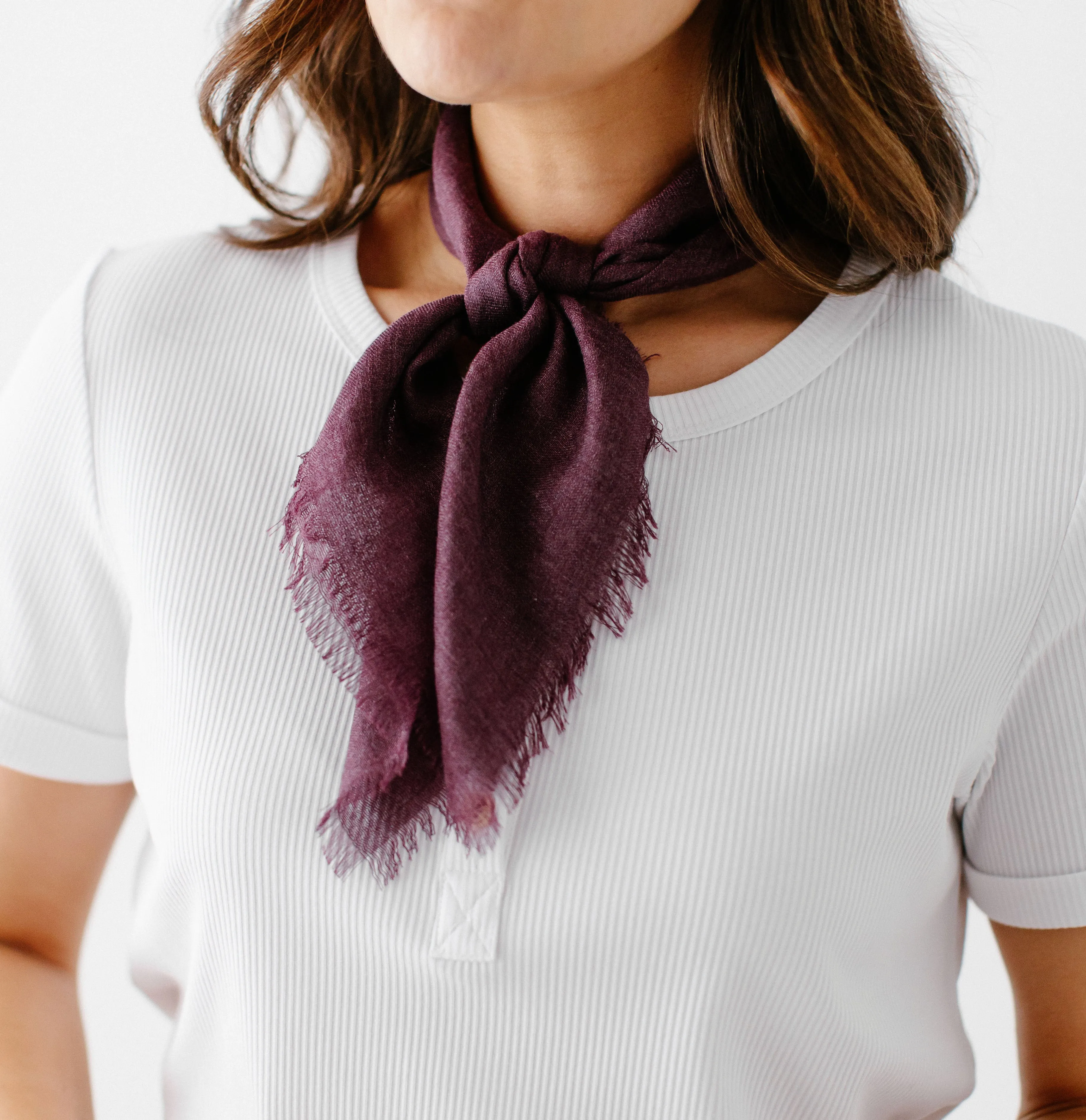 Flaxen Scarf in Deep Plum