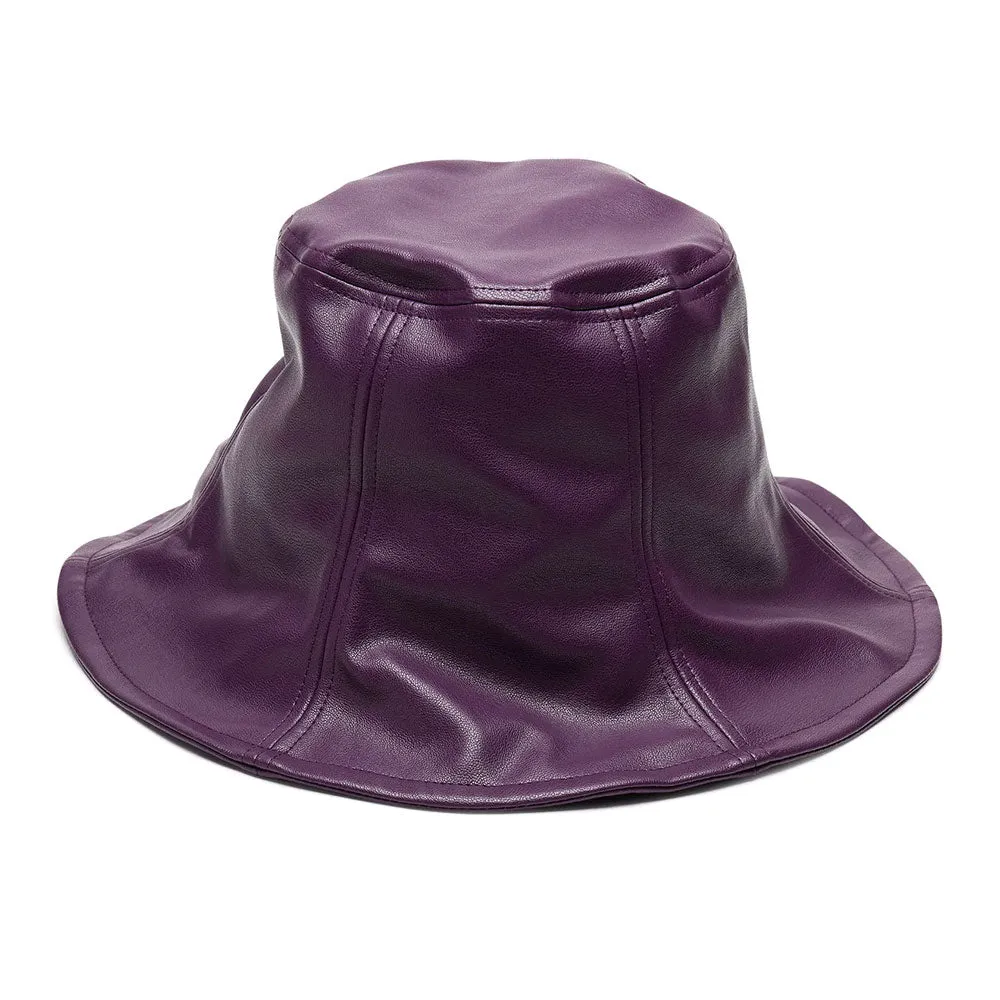 Freddie Leather Tulip Shaped Hat