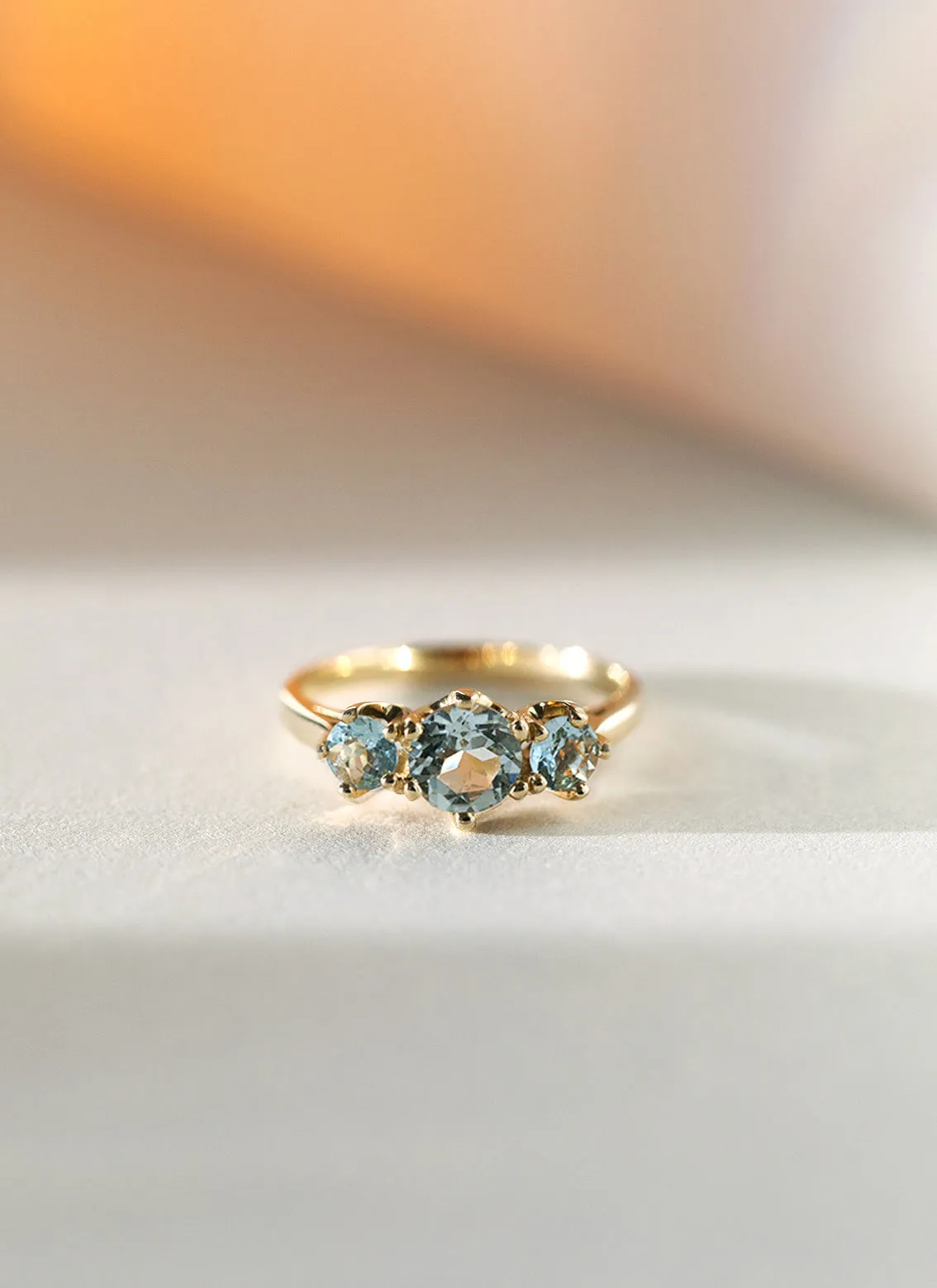 Frida aquamarine ring 14k gold