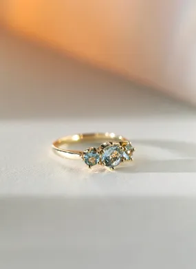 Frida aquamarine ring 14k gold