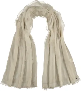 GAUZY SILK WRAP/SCARF - Off White