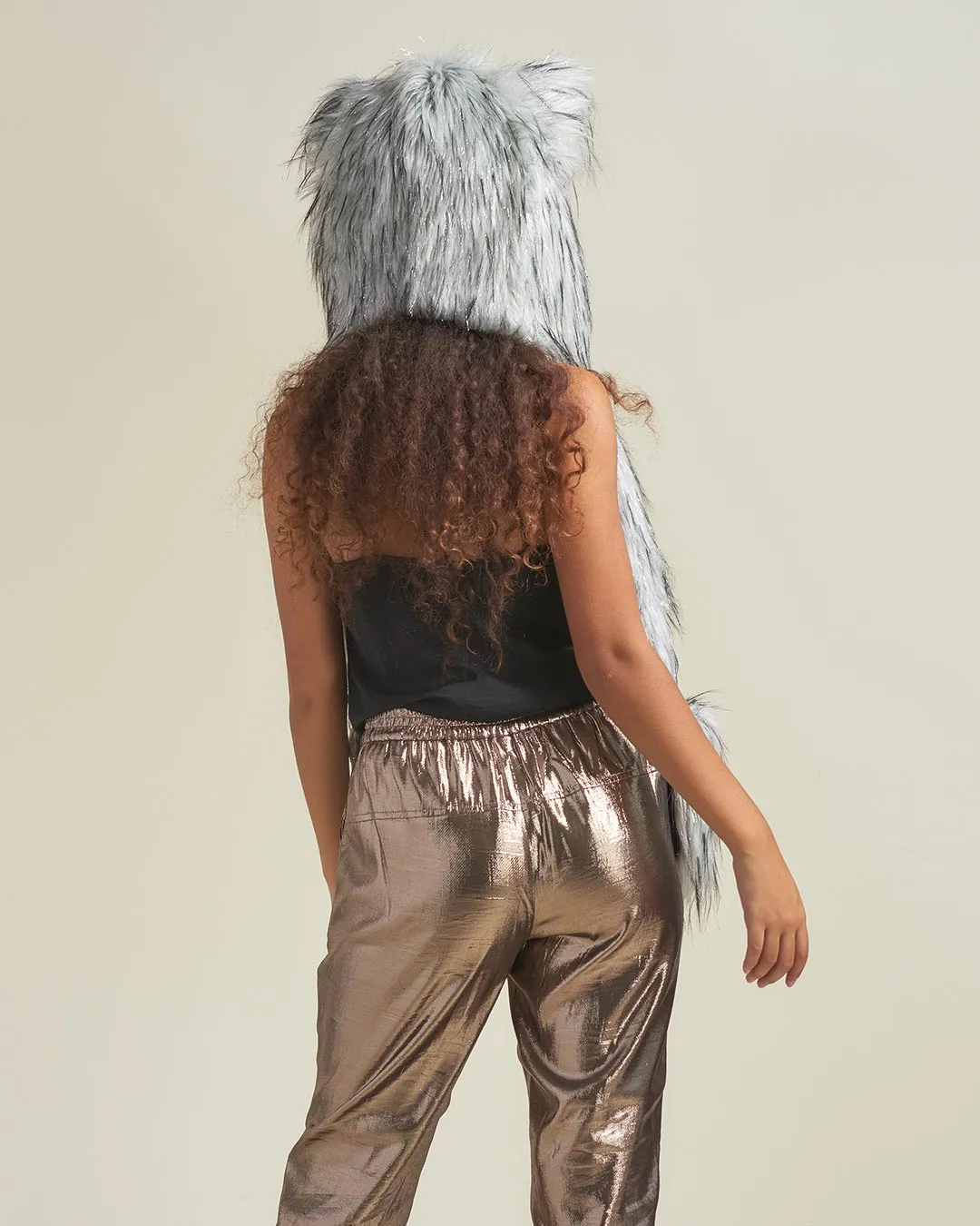 Glitter Moon Wolf Collector Edition Faux Fur Hood | Women's