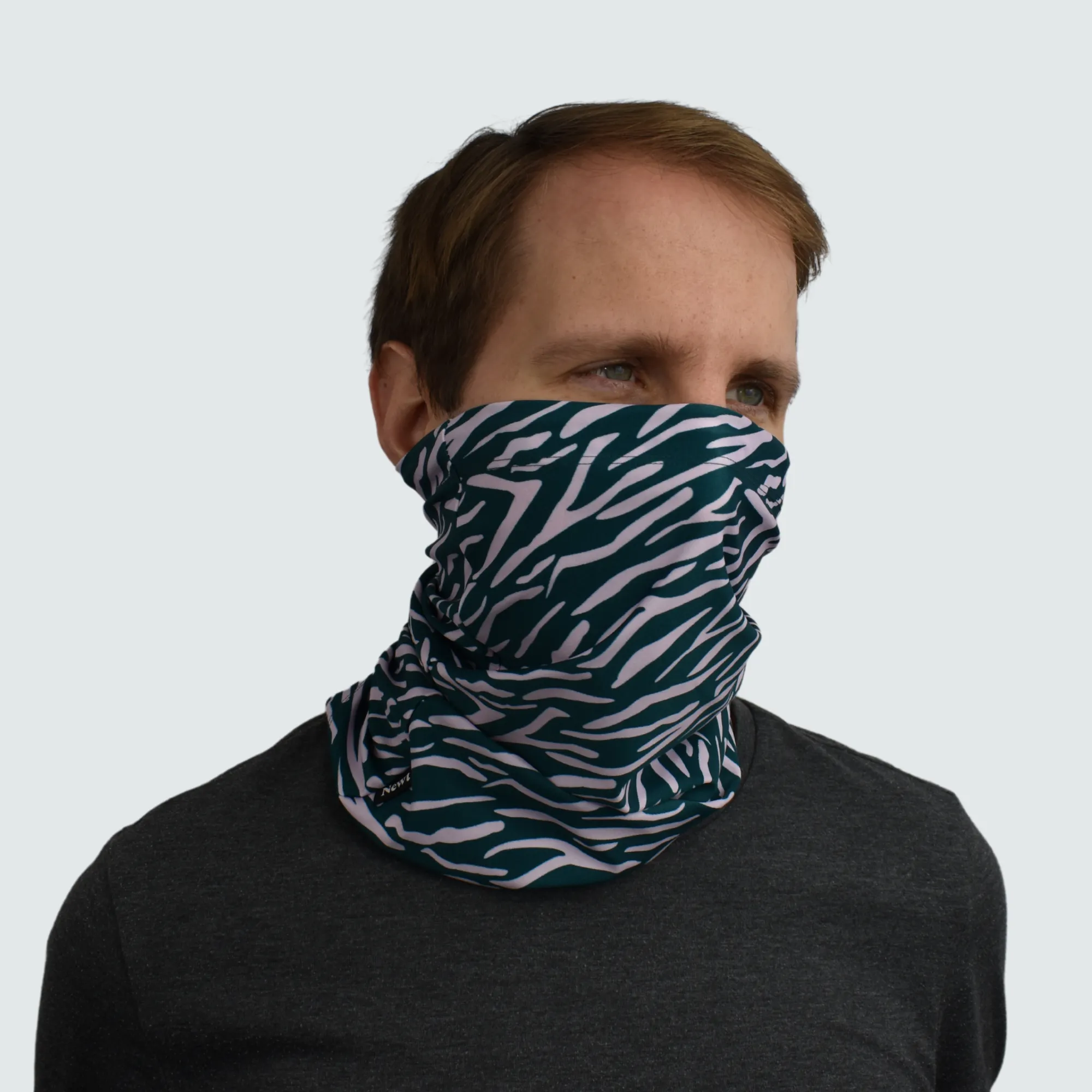 Green Shima Print Unisex Neckwarmer Snood