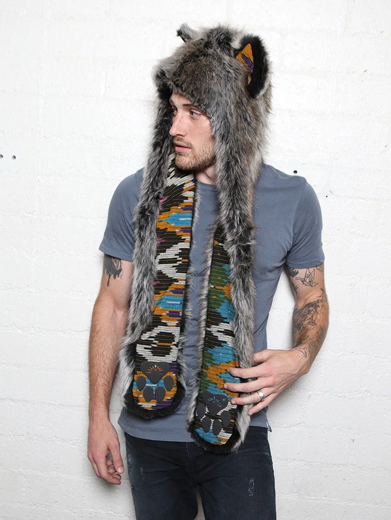 Grey Wolf Ikat Collectors SpiritHood