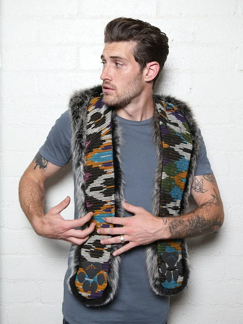 Grey Wolf Ikat Collectors SpiritHood