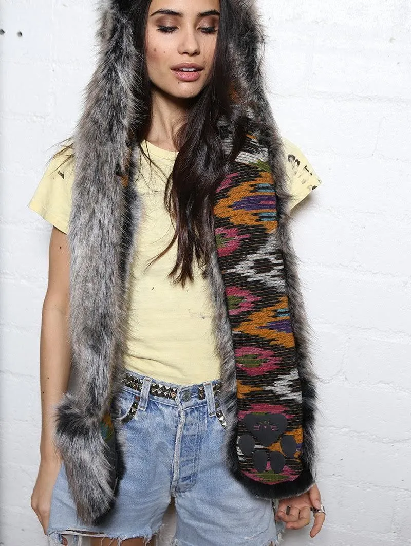 Grey Wolf Ikat Collectors SpiritHood