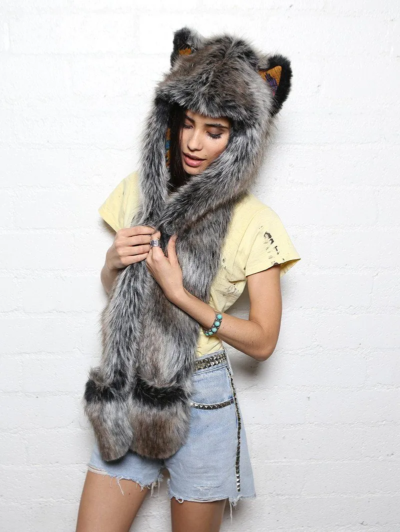 Grey Wolf Ikat Collectors SpiritHood