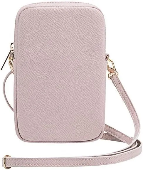 Guess 4G Zip Triangle Universal Wallet Phone Bag With Strap Pink - GUWBZPGSTEGP