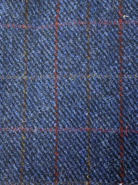 Harris Tweed Flat Cap (Blue)