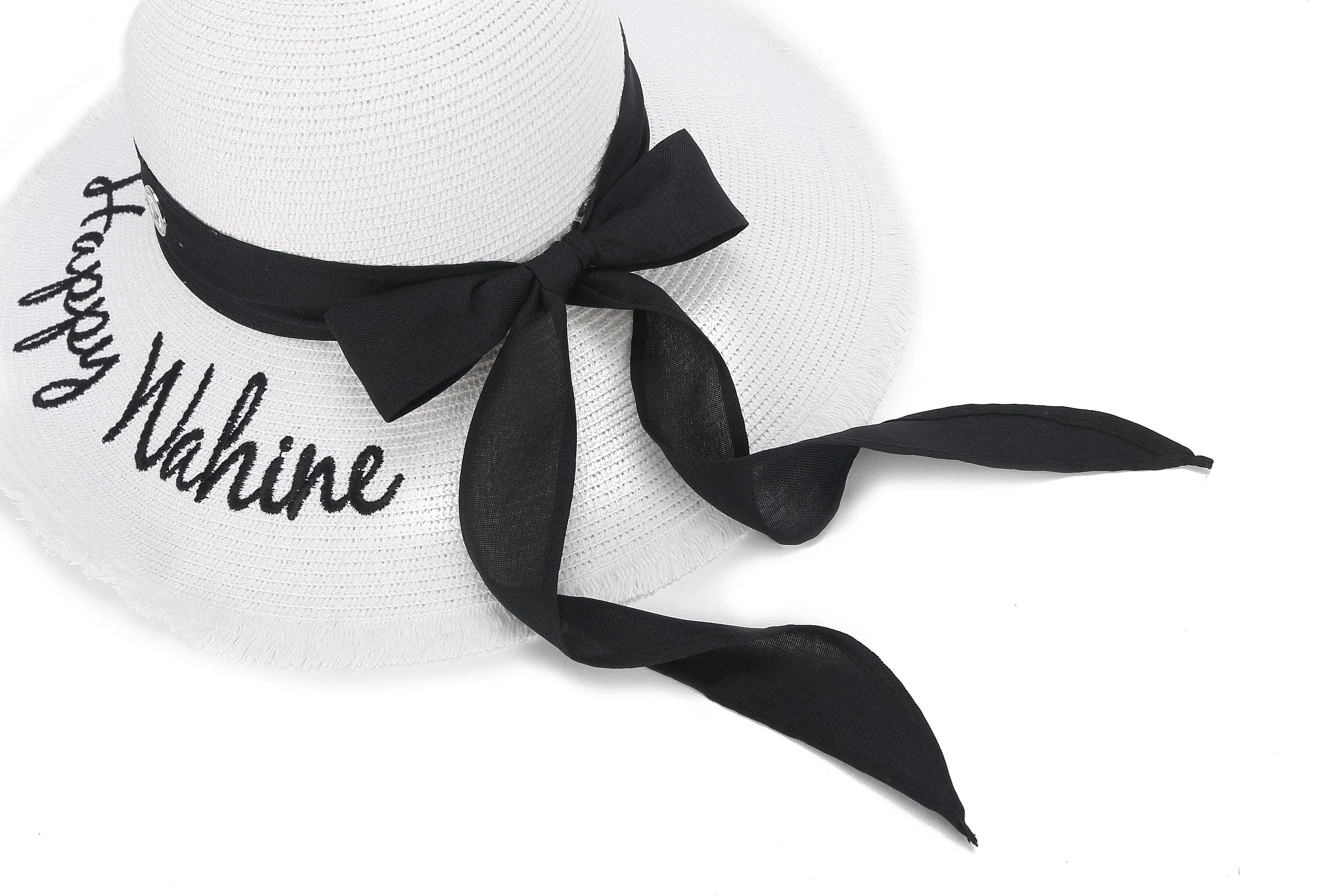 Hat Gardenia Happy Wahine White