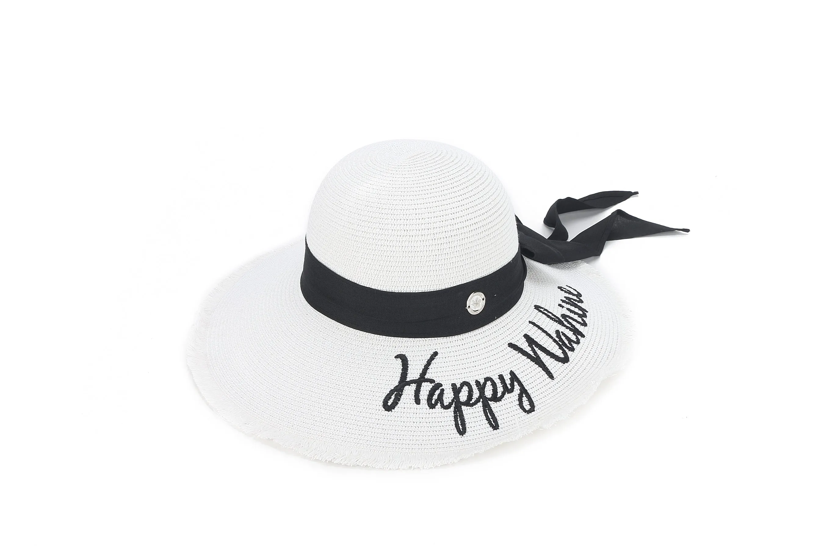 Hat Gardenia Happy Wahine White