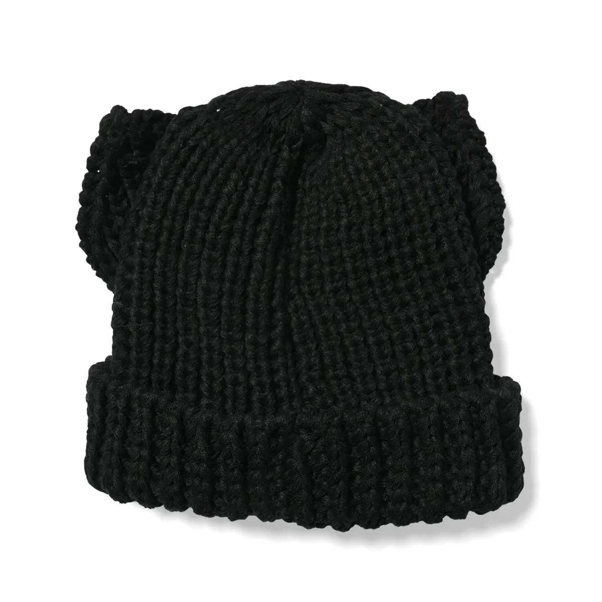 HOMEGAME - CAT KNIT CAP BLACK【HG241404】