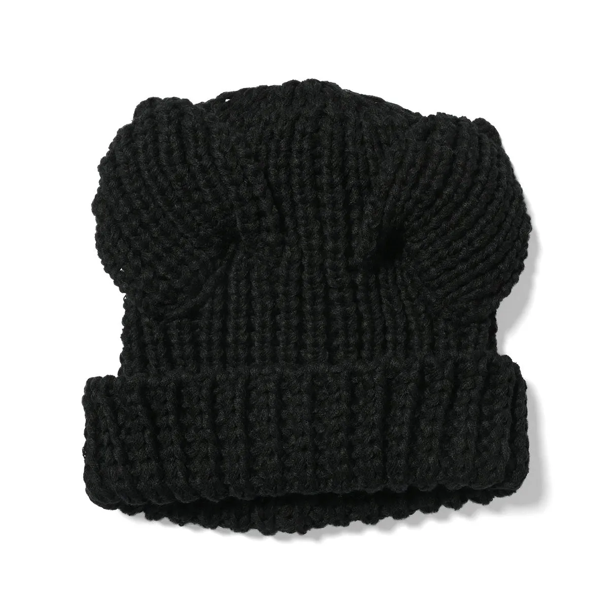 HOMEGAME - CAT KNIT CAP BLACK【HG241404】