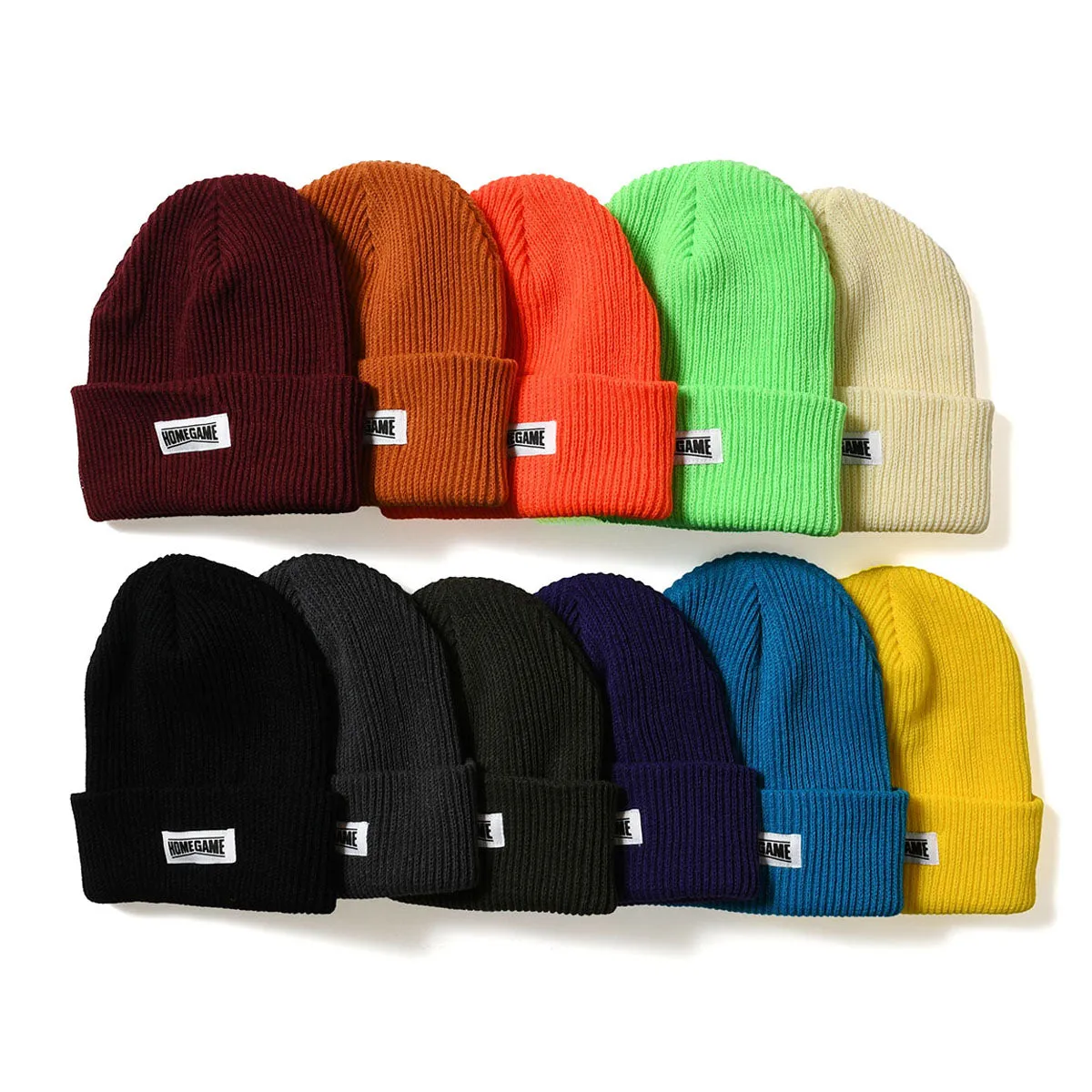 HOMEGAME - LONG BEANIE SAFETY GREEN【HG241402】