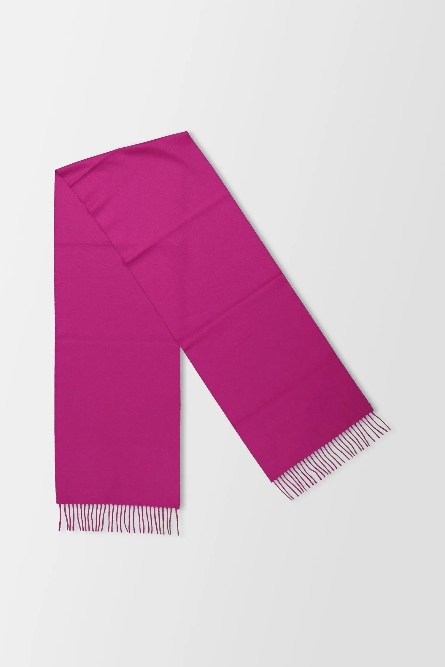 Joshua Ellis Fuchsia Classic Tassel Hem Scarf