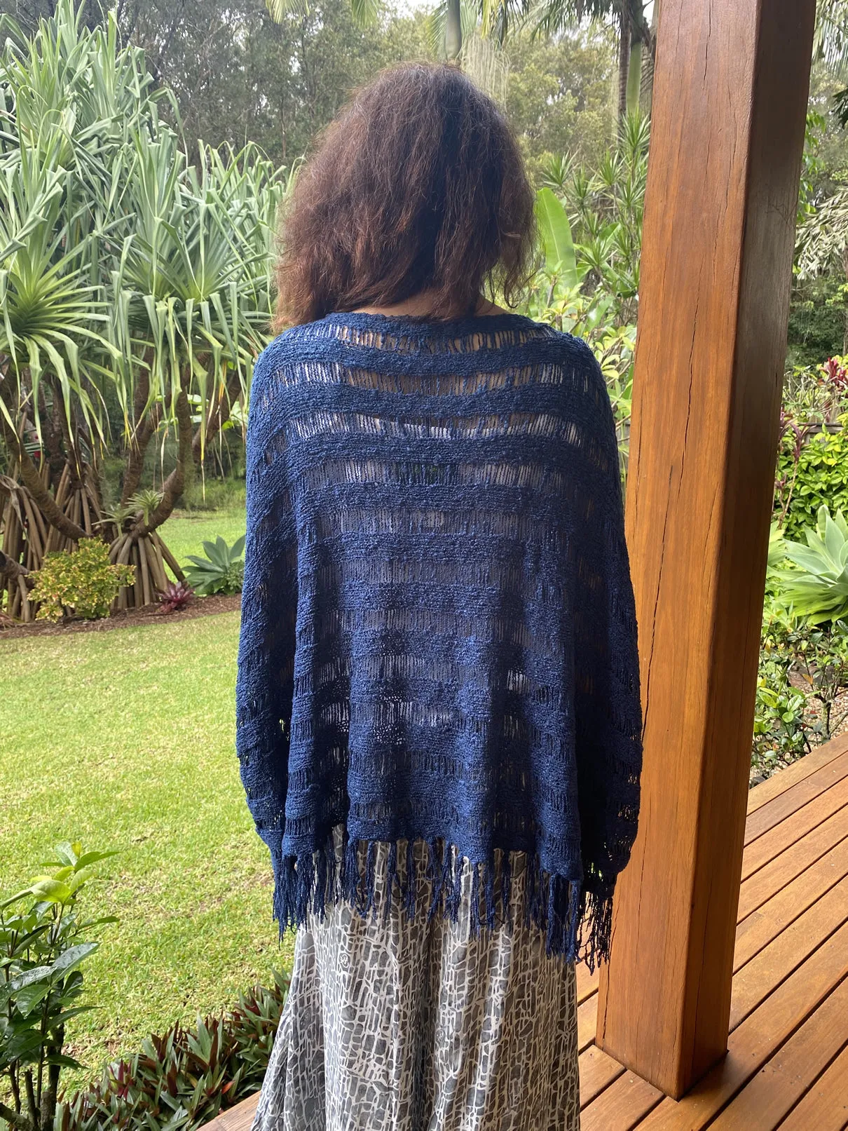 Katey Poncho Top Shawl Midnight