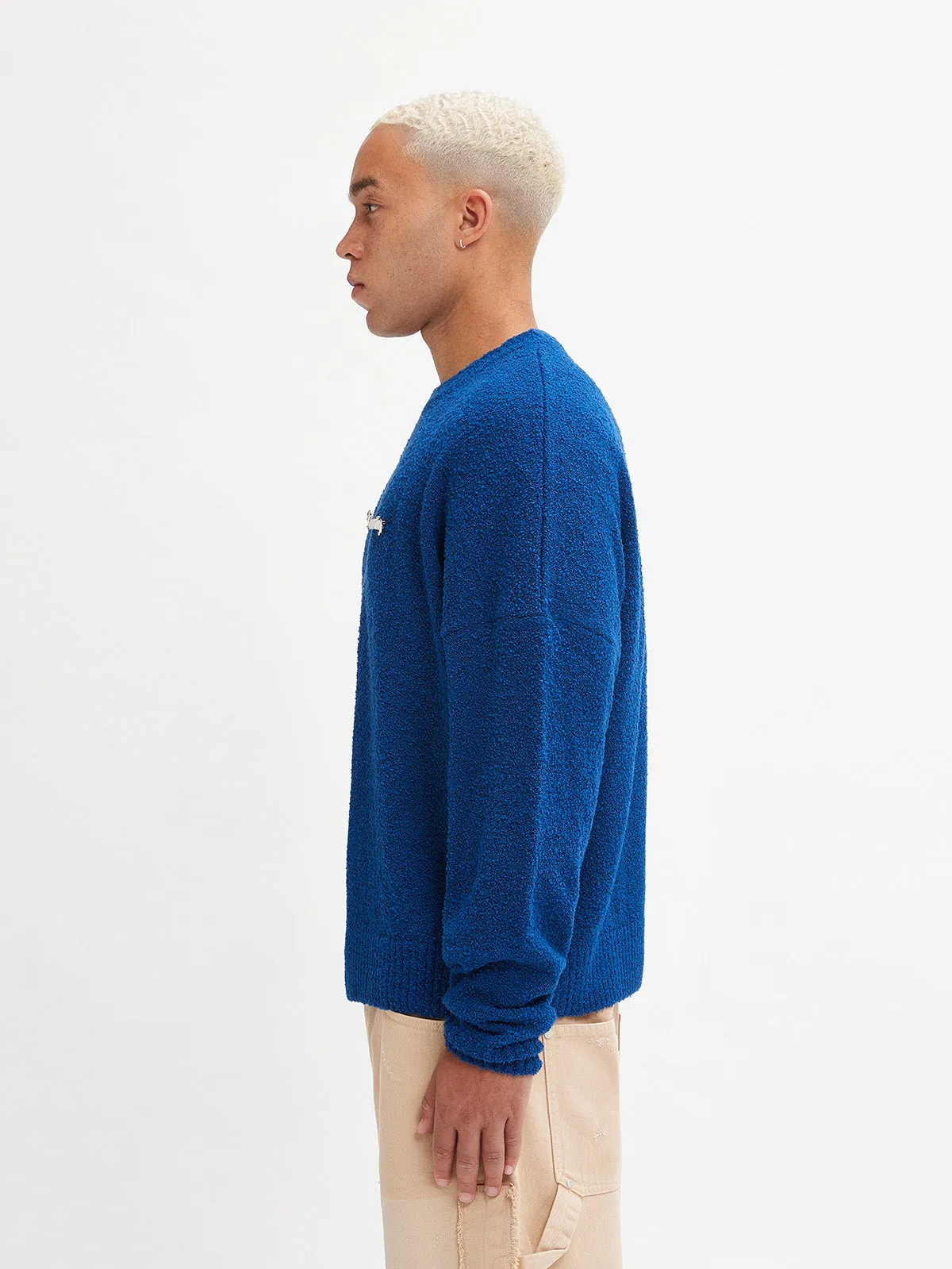 KNIT SWEATER - DARKBLUE