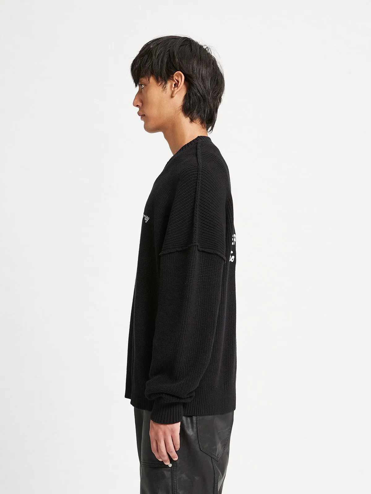 KNIT SWEATER THE TROPHY SERIES - BLACK