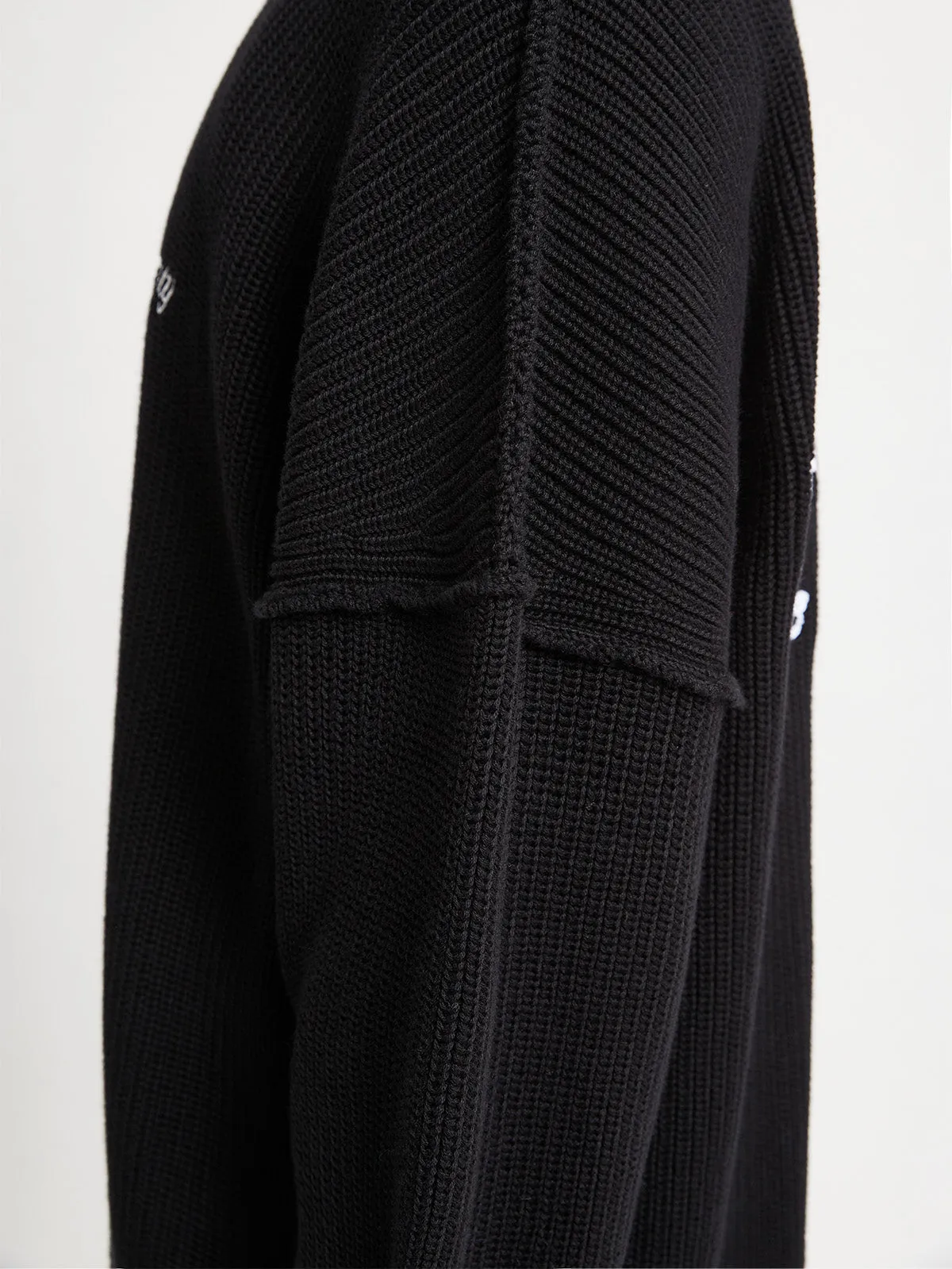 KNIT SWEATER THE TROPHY SERIES - BLACK