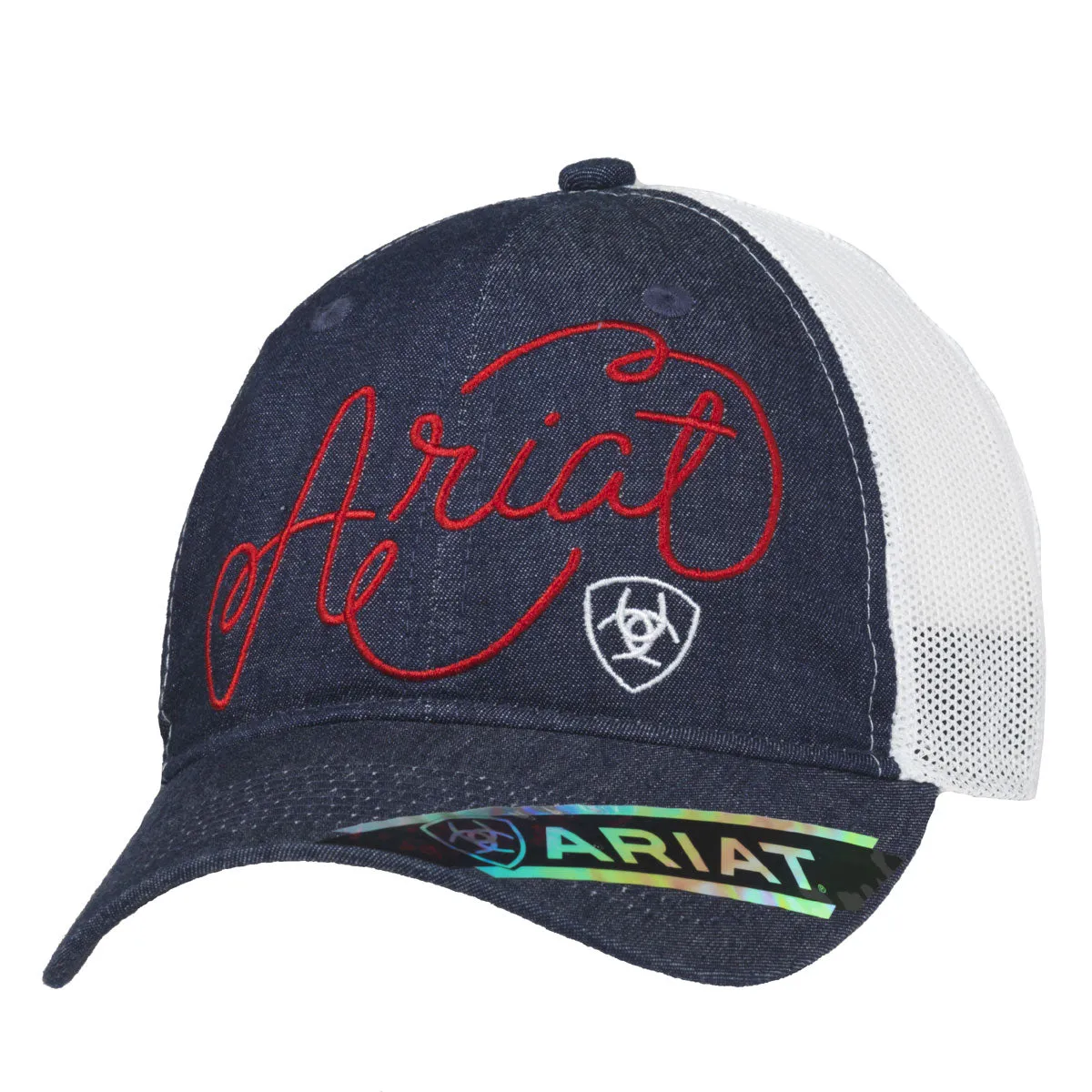 Ladies Ariat Cap Cursive Logo Denim