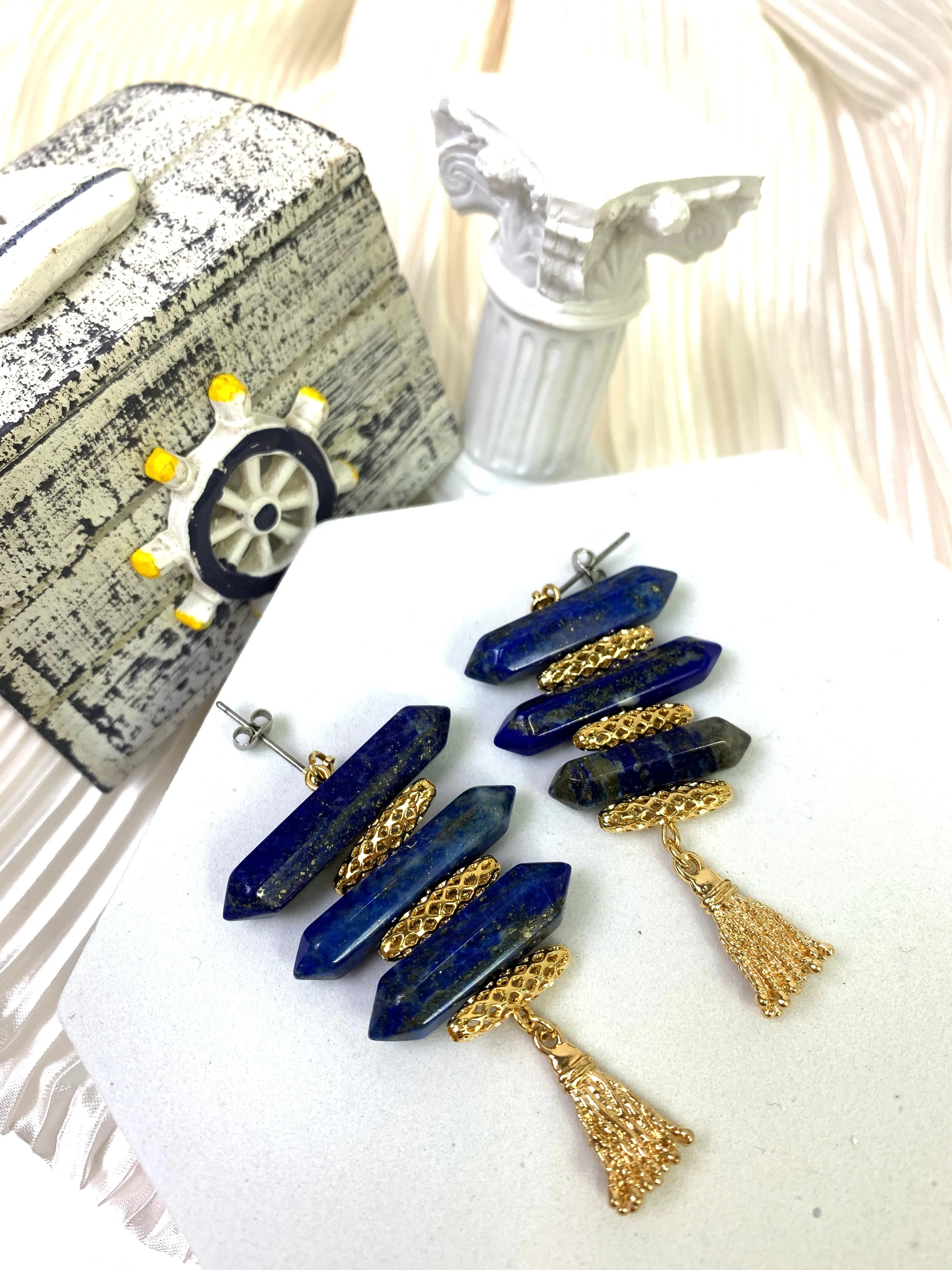 Lapis Artistic Earrings EE015