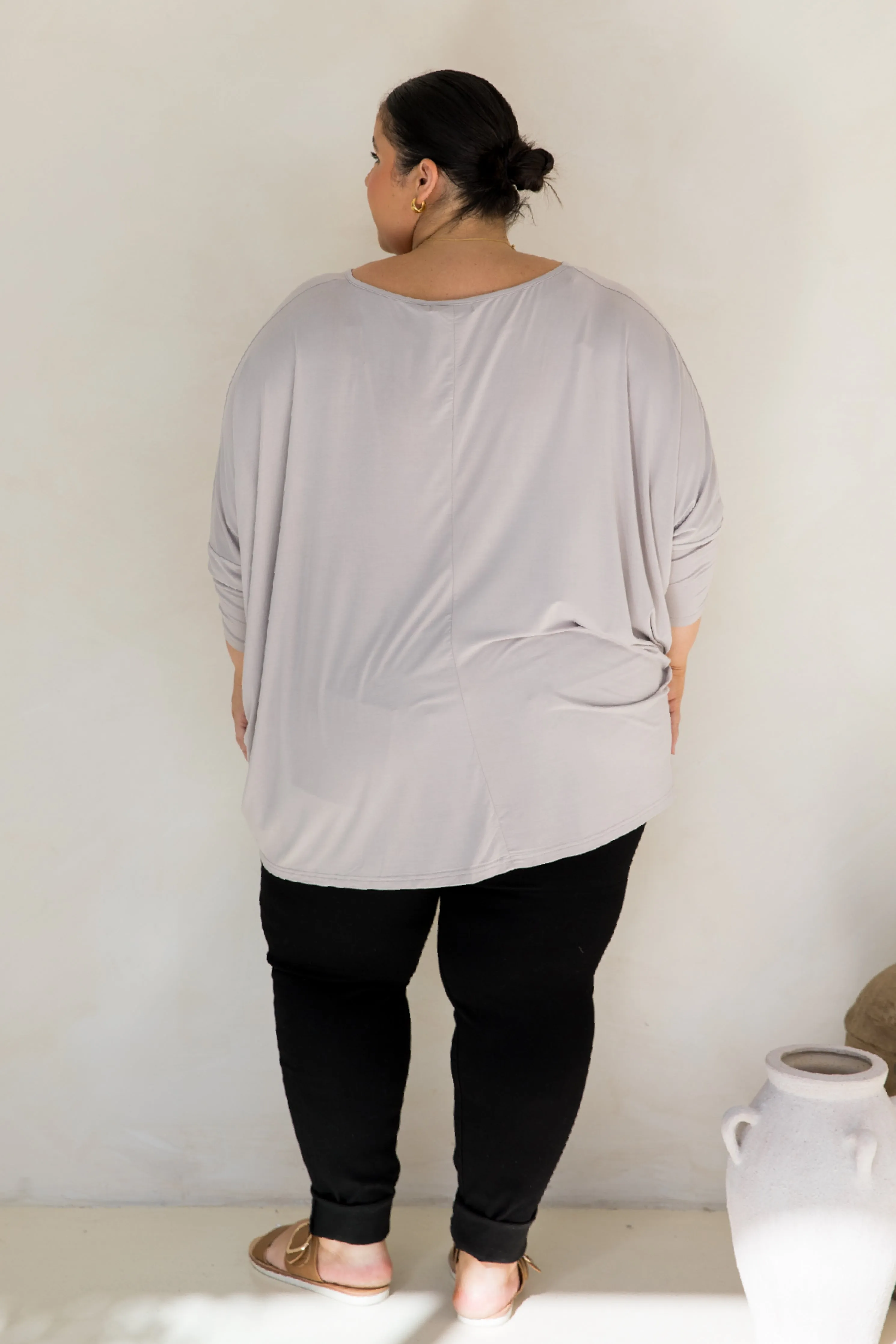 Long Sleeve Nice Top in Stone