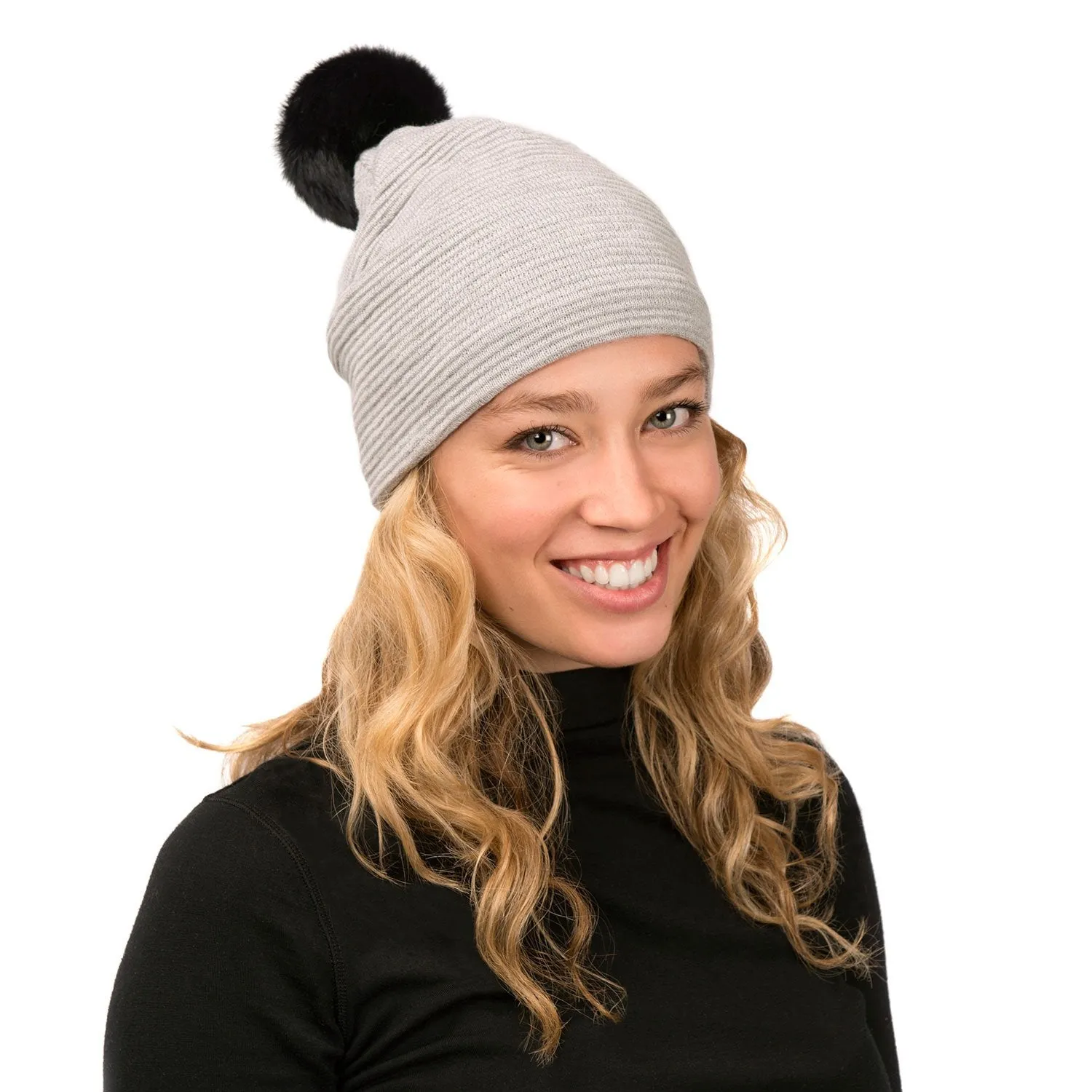 Loren Beanie (Grey/Black)