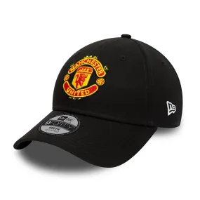 Manchester United Kids Black 9Forty Cap Cloth Strap Adjustable Football (Soccer) By New Era