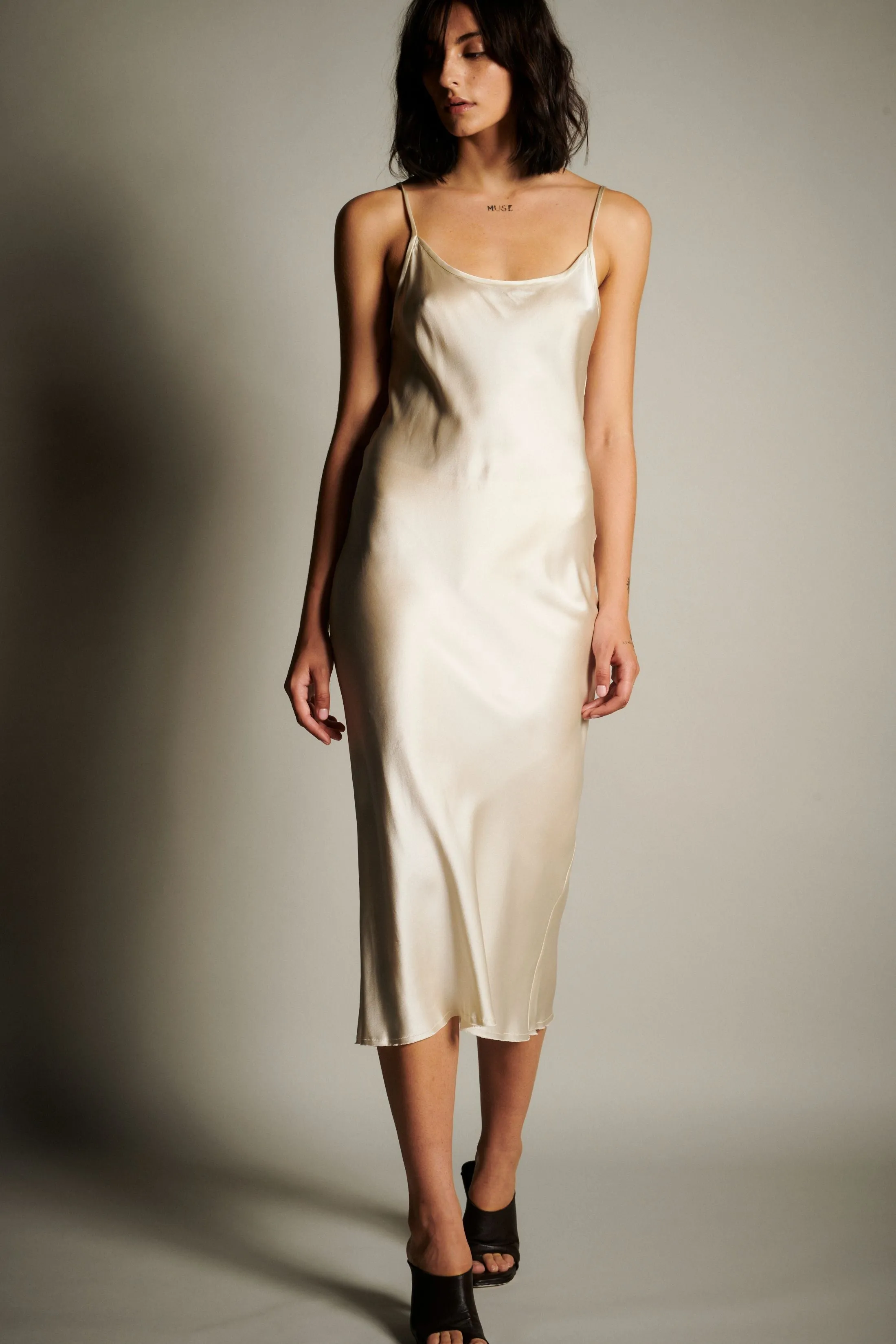 Minimal Slip Dress - Sage