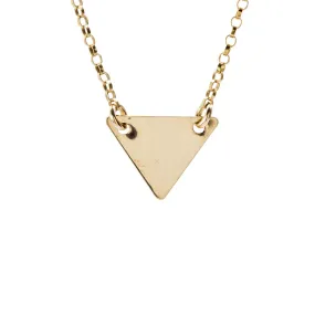 Minimalistic Triangle Necklace in Gold